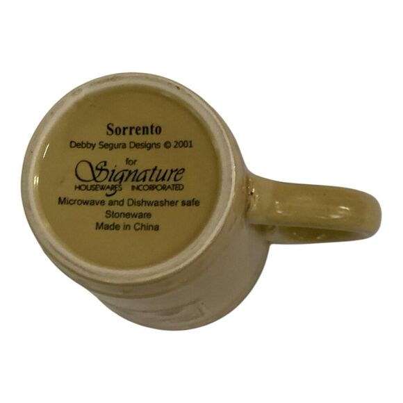 Signature Stoneware Tea Coffee Mug Cup 2007 SORRENTO Debby Segura Designs - Picture 2 of 9